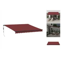 VidaXL Markise Automatisch mit LEDs Weinrot 400x300 cm