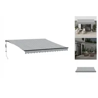 VidaXL Markise Automatisch mit LEDs Anthrazit & Weiß 400x300