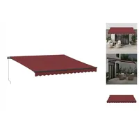 VidaXL Markise Manuell mit LEDs Weinrot 400x300 cm