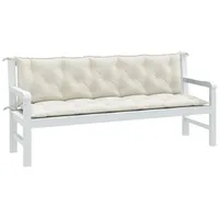 VidaXL Gartenbank-Auflagen 2 Stk. Melange Creme 180x50x7 cm Stoff