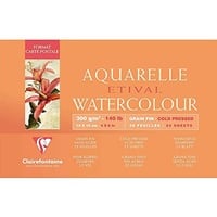 Clairefontaine Aquarellpapier 25 Blatt 10 x 15 cm weiß