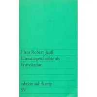 Suhrkamp Literaturgeschichte als Provokation