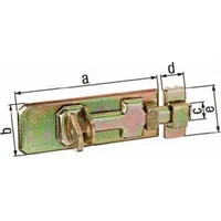 GAH Alberts Sicherheits-Schlossriegel L.80mm B.35mm STA galv. gelb verz.