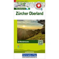 Hallwag Kümmerly+Frey Wandertourenkarte 1 Zürcher Oberland 1:50.000