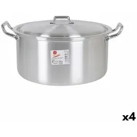 BigBuy Topf mit Deckel Aluminium 35 x 29 x