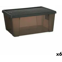Stefanplast Aufbewahrungsbox mit Deckel Stefanplast Elegance Grau Kunststoff 15