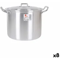 BigBuy Kochtopf mit Deckel Aluminium 31,5 x 26 x