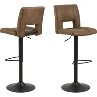 VCM 2er Set Syra Barhocker braun. | Hellbraun