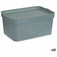 Kipit Aufbewahrungsbox mit Deckel Grau Kunststoff 7,5 L 21