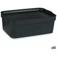 Kipit Aufbewahrungsbox mit Deckel Anthrazit Kunststoff 6 L 21