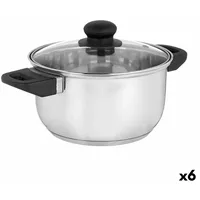 Kinvara Kasserolle Mit Glasabdeckung Silberfarben Edelstahl 2,5 L 31