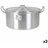 BigBuy Topf mit Deckel Aluminium 41 x 33 x