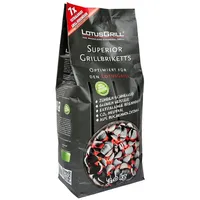 Lotusgrill Grillbrikett 3 kg Buchenholzkohle Anthrazit