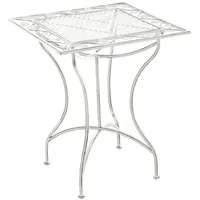 CLP Eisentisch Asina 60 x 60 cm antik weiß