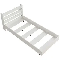 [en.casa] Einzelbett, Vesanto 100x200 cm, Weiß [en.casa]