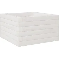 VidaXL Pflanzkübel Weiß 40x40x23 cm Massivholz Kiefer