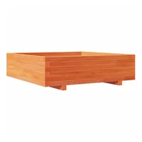 VidaXL Pflanzkübel Wachsbraun 90x90x26,5 cm Massivholz Kiefer