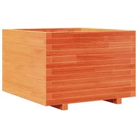 VidaXL Pflanzkübel Wachsbraun 70x70x49,5 cm Massivholz Kiefer