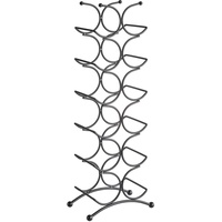 JUSTINUS Flaschenregal Life Style, Schwarz Metall, 25x15x69.5 cm Küchen,