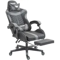 Muwo "FusionX" Gamingstuhl mit Fußstütze 90°-170° verstellbare Rückenlehne, höhenverstellbar,