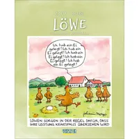 Korsch Verlag Sternzeichenkalender Löwe 2025-Cartoonkalender als Wandkalender im Format