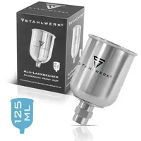 STAHLWERK Alu Fließbecher 125 ml Farbbecher für Lackierpistole