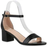 Stiefelparadies Damen Klassische Sandaletten in Schwarz
