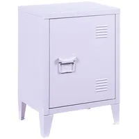 [en.casa] Nachtschrank Inari Türgriff Links Stahl Lila