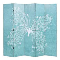 VidaXL Raumteiler klappbar 200 x 170 cm Schmetterling Blau