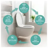 Benkstein Premium Toilettendeckel antibakteriell Duroplast Weiß