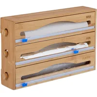 Relaxdays Folienspender 3 in 1, für Wand & Schublade,