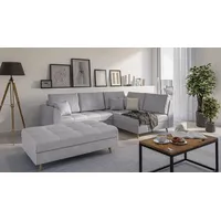 S-style möbel Ecksofa und Fußhocker mit Holzfüßen im skandinavischen
