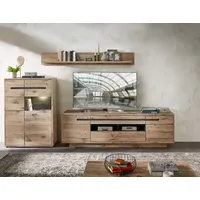 Innostyle Wohnwand BELLANO (Komplett-Set, 3 St.), inkl. LED-Beleuchtung, braun
