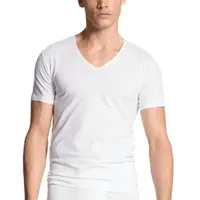 CALIDA Cotton Code V-Shirt Weiß Baumwolle Small Herren