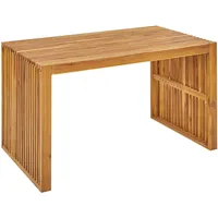 Beliani Gartentisch Bellano Heller Holzfarbton 70x120x70