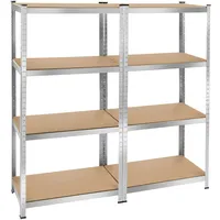 Tectake tectake® Schwerlastregal, in verschiedenen Ausführungen, belastbare, höhenverstellbare MDF-Böden,