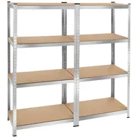 Tectake tectake® Schwerlastregal, in verschiedenen Ausführungen, belastbare, höhenverstellbare MDF-Böden,