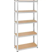 Tectake Schwerlastregal, in verschiedenen Ausführungen, belastbare, höhenverstellbare MDF-Böden, schnelle
