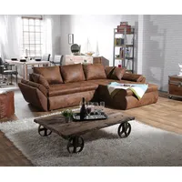 DeLife Ecksofa Loana 275x185 cm Braun mit Schlaffunktion
