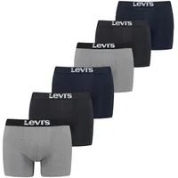 Levi's Levi ́s Boxershort 6er Pack Grau/Schwarz/Blau | Gr.: