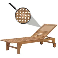 MCW Sonnenliege MCW-N48, Relaxliege Gartenliege Liegestuhl, Massiv-Holz Akazie MVG-zertifiziert