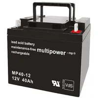 Multipower Blei-Akku MP40-12 Pb 12V 40Ah M6 Schraubanschluss