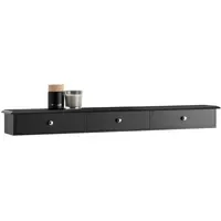 SoBuy Wandregal 93 x 10 x 15 cm Schwarz