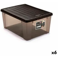 Stefanplast Aufbewahrungsbox mit Deckel Stefanplast Elegance Braun Kunststoff 15