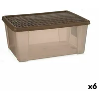Stefanplast Aufbewahrungsbox mit Deckel Stefanplast Elegance Braun Kunststoff 29