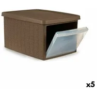 Stefanplast Aufbewahrungsbox mit Deckel Stefanplast Elegance Side Beige Kunststoff