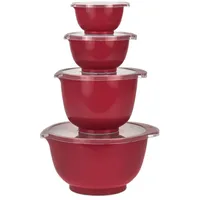 Rosti Rührschüssel Set 4tlg. mit Deckel "Margrethe" Rot, (red)