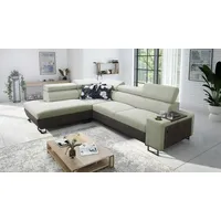 Kaiser Möbel Modernes Luxus-Ecksofa mit Schlaffunktion MELODY VII Tauro/Freya
