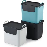 Rotho 1039199998WS Aufbewahrungsbox Aufbewahrungskorb Rechteckig Kunststoff Schwarz, Blau, Weiß