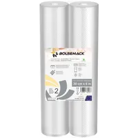 Bolsemack 2 Rollen Vakuumierbeutel für alle Vakuumierer & Lebensmittel